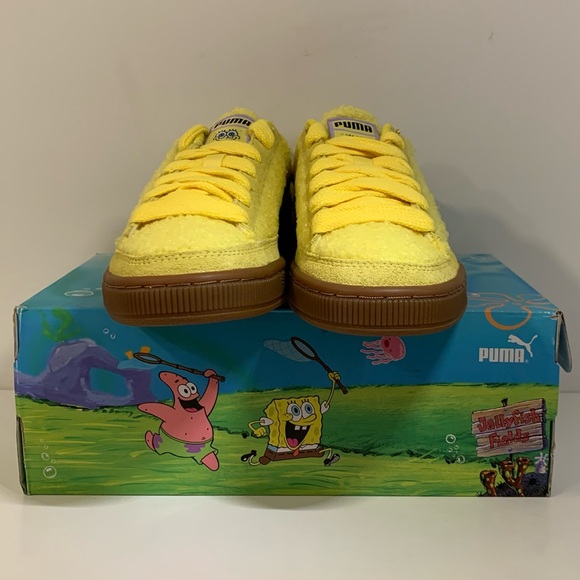 [BRAND NEW] PUMA SUEDE SPONGEBOB SQUAREPANTS GRADE SCHOOL SHOES SIZE 6Y SNEAKERS - Picture 5 of 13